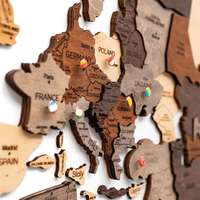Crafted Wooden World Map