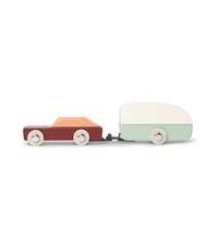 Wooden car and caravan adventure set