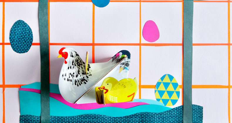 Charming Card with Chickens
